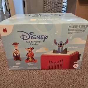 Disney Red Toniebox Bundle with Woody, Tigger, and Stitch